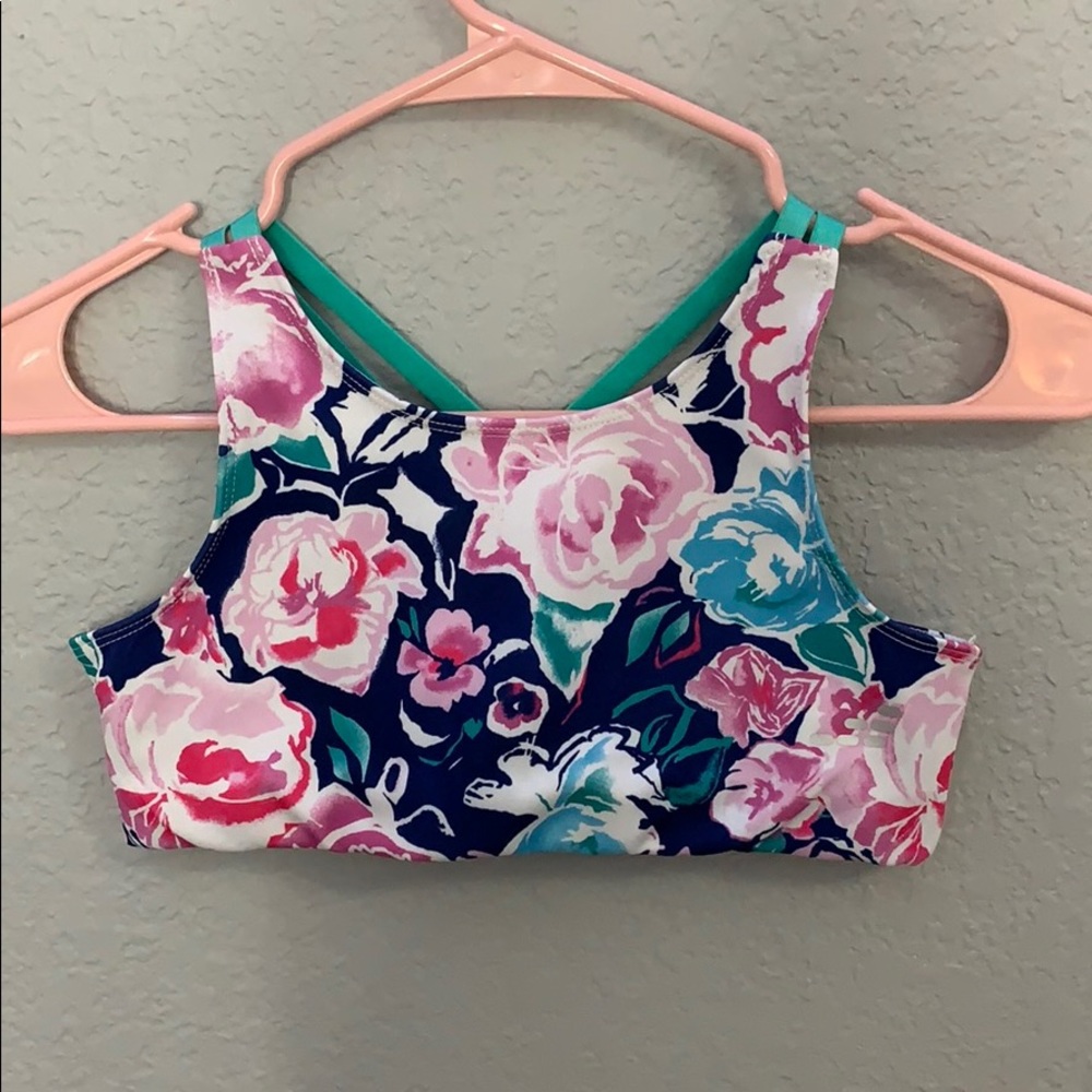 Floral sports bra